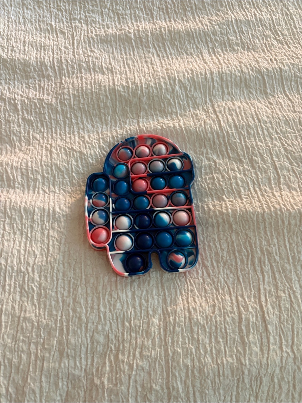 Blue & Pink Space Character Silicone Pop-It Fidget Toy for Kids